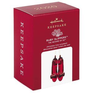 New! Wizard of Oz Glass Ruby Slippers Hallmark Keepsake Christmas Ornament 2020